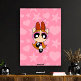 Powerpuff Girls Blossom Pink Hearts & Stars Poster